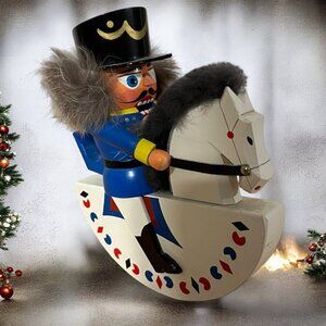 Erzgebirge Nutcracker Rocking Horse German Democratic Republic‎
